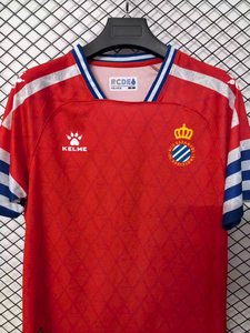 La Liga - 26-27 RCD Espanyol Red with Blue & White Stripe Away Jersey - image 3