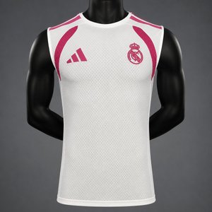 La Liga - 26-27 Real Madrid White with Pink Vest Jersey - image 1