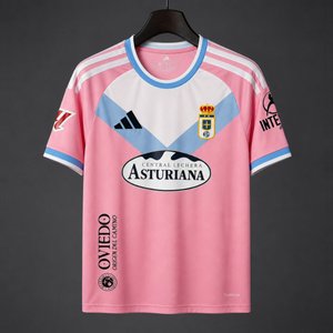 La Liga - 26-27 Real Oviedo Away Pink Jersey - image 1