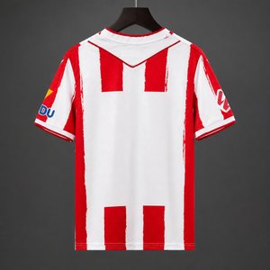 La Liga - 26-27 UD Almería Red & White Brush Stripes Home Jersey - image 2