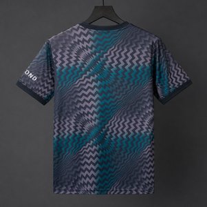Ligue 1 - 26-27 PSG-Paris Saint-Germain Home Goalkeeper Black-Blue Zigzag Pattern Jersey - image 2