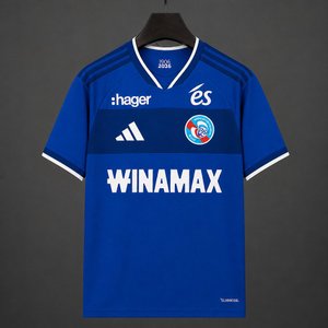 Ligue 1 - 26-27 RC Strasbourg Alsace Home Blue with Dual-Tone Blue Panel Jersey - image 1