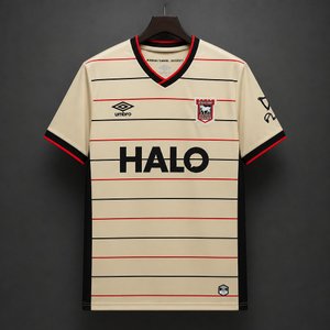 Premier League - 26-27 Ipswich Town Cream with Black & Red Stripes Away Jersey - image 1