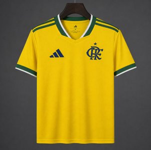 Brasileiro Serie A - 26-27 Brazil x Flamengo Yellow Special Jersey - image 1