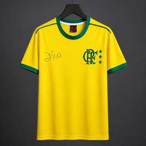 Brasileiro Serie A - 26-27 Flamengo Zico Signature World Cup Version Yellow Jersey - image 1