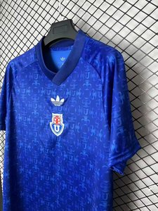 Cile - 26-27 Club Universidad de Chile Blue with Monogram Pattern Home Jersey - image 2