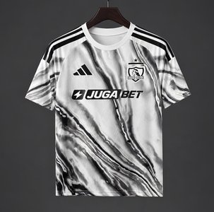 Cile - 26-27 Colo Colo Black-White Marble Third Jersey