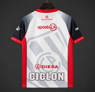 Paraguay - 2026-27 Cerro Porteño White with Navy Blue Sleeve Away Jersey - image 2