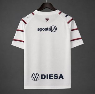 Paraguay - 26-27 Cerro Porteño White with Red & Navy Stripes Jersey - image 2