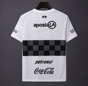 Paraguay - 26-27 Olimpia Home White with Black Checkered Panel Jersey - image 2
