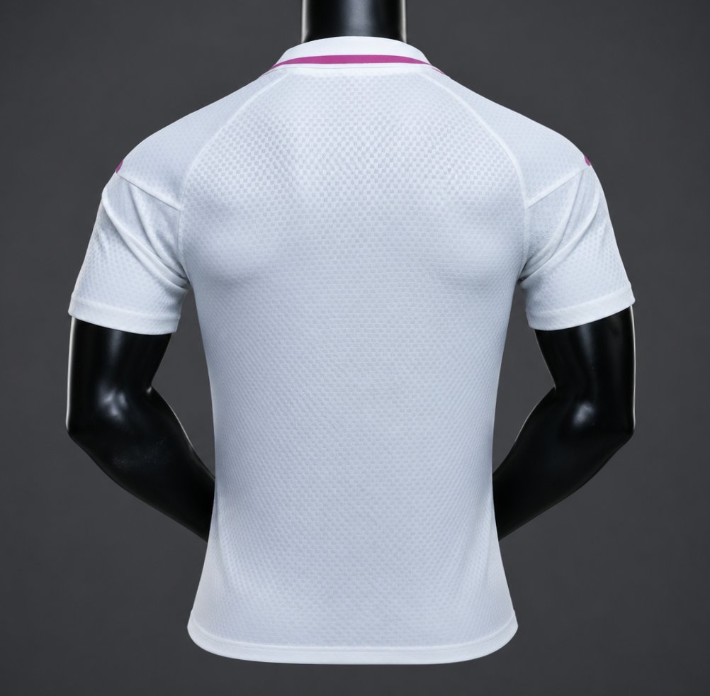 La Liga - 26-27 Real Madrid White with Pink Polo Jersey
