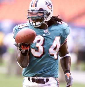 RICKY WILLIAMS #34 MIAMI DOLPHINS