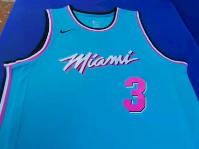 Dwyane Wade - Miami Heat City Edition Blue 2019 - image 3