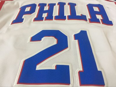Joel Embiid - Philadelphia Sixers white jersey - image 3