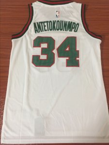 Giannis Antetokounmpo - Milwaukee Bucks white