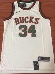 Giannis Antetokounmpo - Milwaukee Bucks white