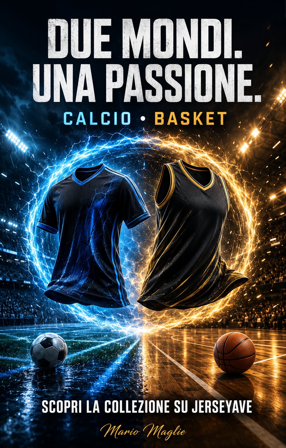 ⚽🏀 Due mondi, un’unica passione.
Scopri la selezione di maglie da calcio e basket di Mario Maglie.
Quale scegli: CALCIO o BASKET? Scrivilo nei commenti! 🔵🟡